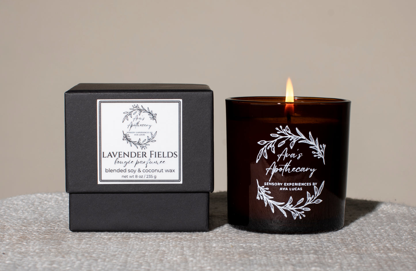 Ava's HOME: Natural Wax Candle - LAVENDER FIELDS